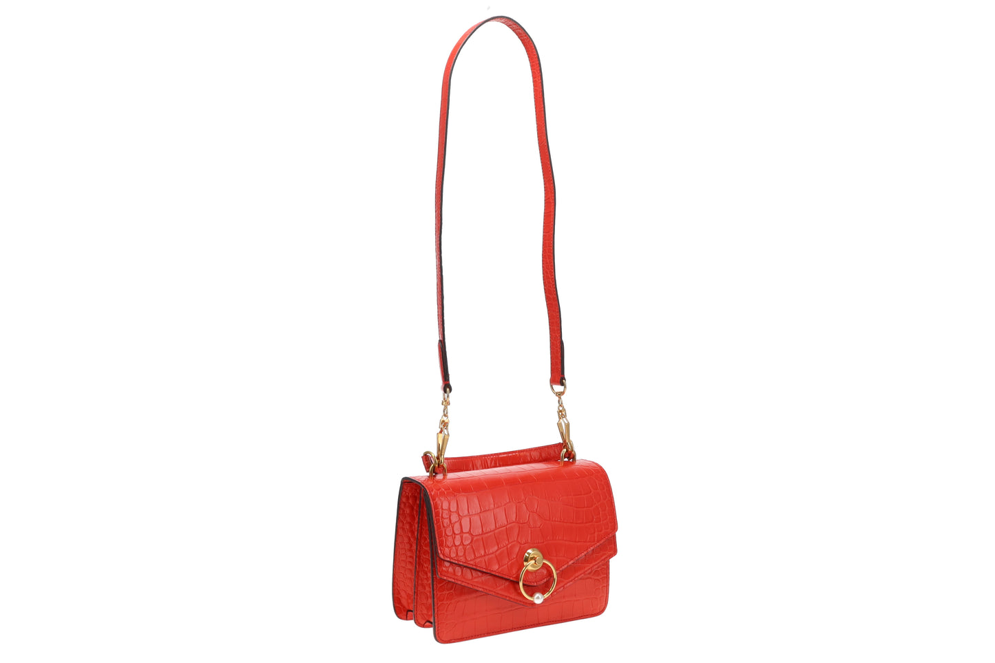 Mulberry Shiny Croc Embossed Harlow Satchel