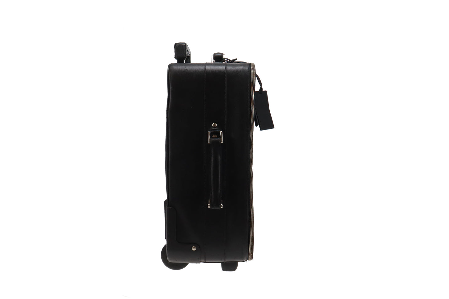 Prada Black Saffiano Leather Rolling Luggage