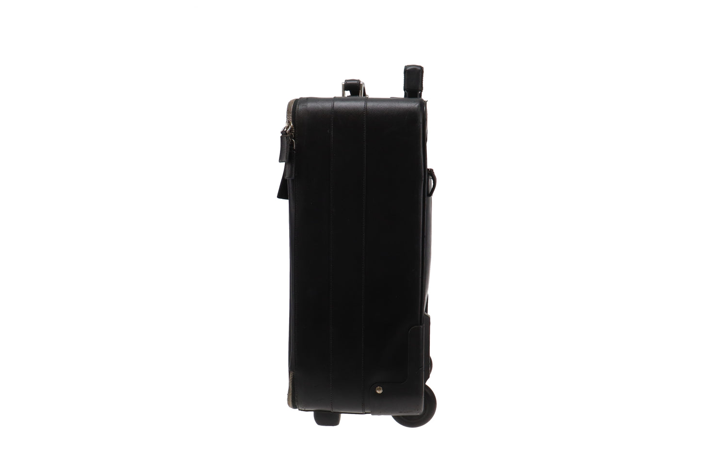 Prada Black Saffiano Leather Rolling Luggage