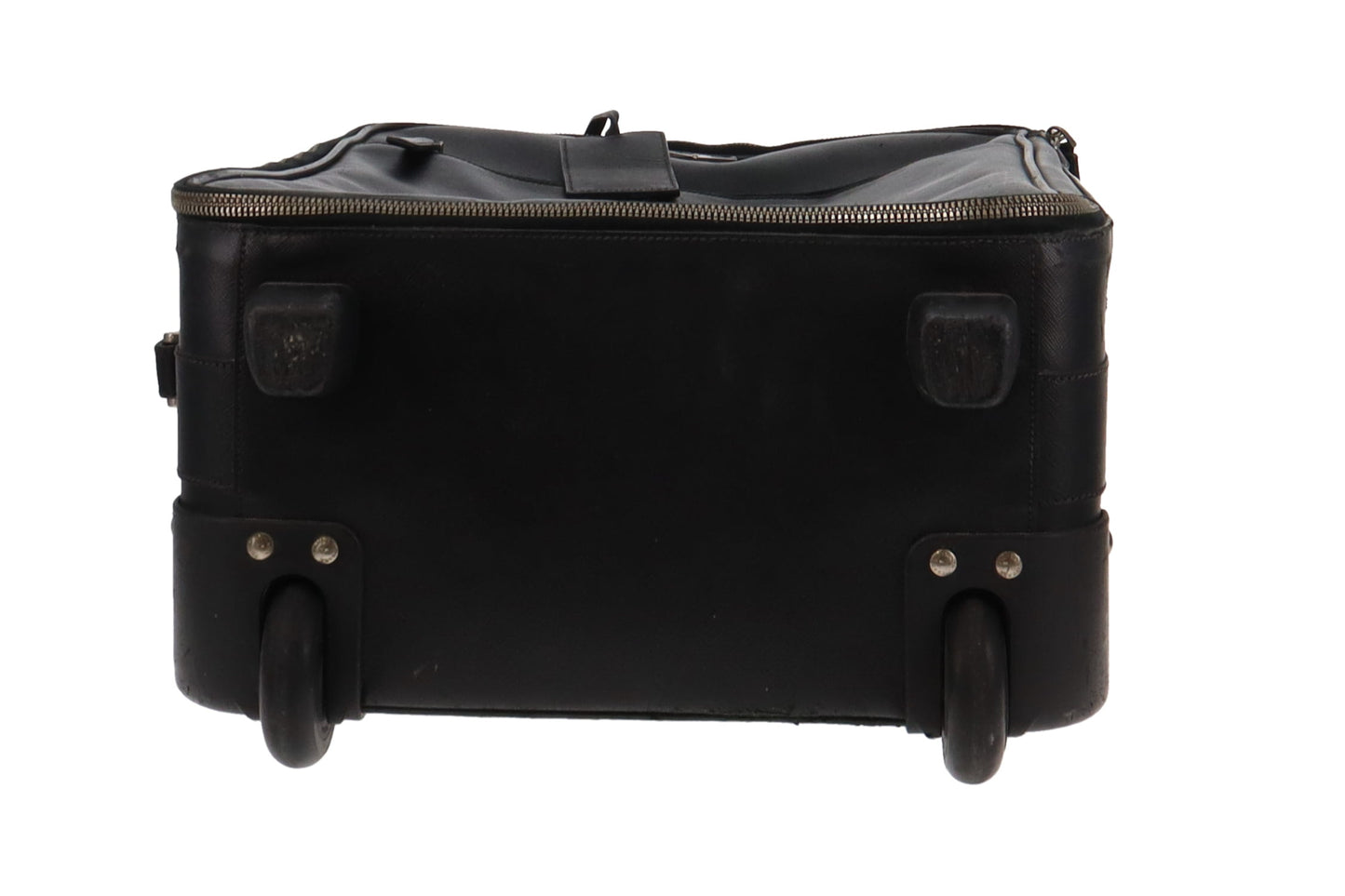 Prada Black Saffiano Leather Rolling Luggage