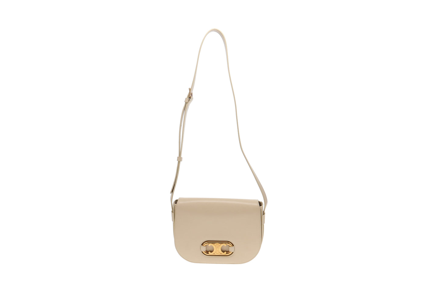 Celine Cream Smooth Calfskin Medium Maillon Triomphe Bag