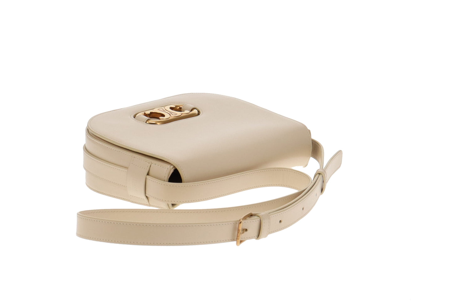 Celine Cream Smooth Calfskin Medium Maillon Triomphe Bag
