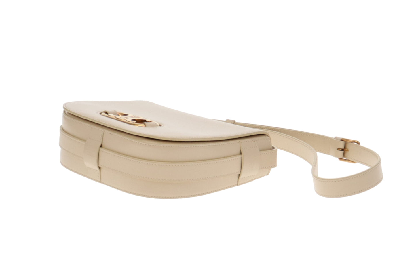 Celine Cream Smooth Calfskin Medium Maillon Triomphe Bag
