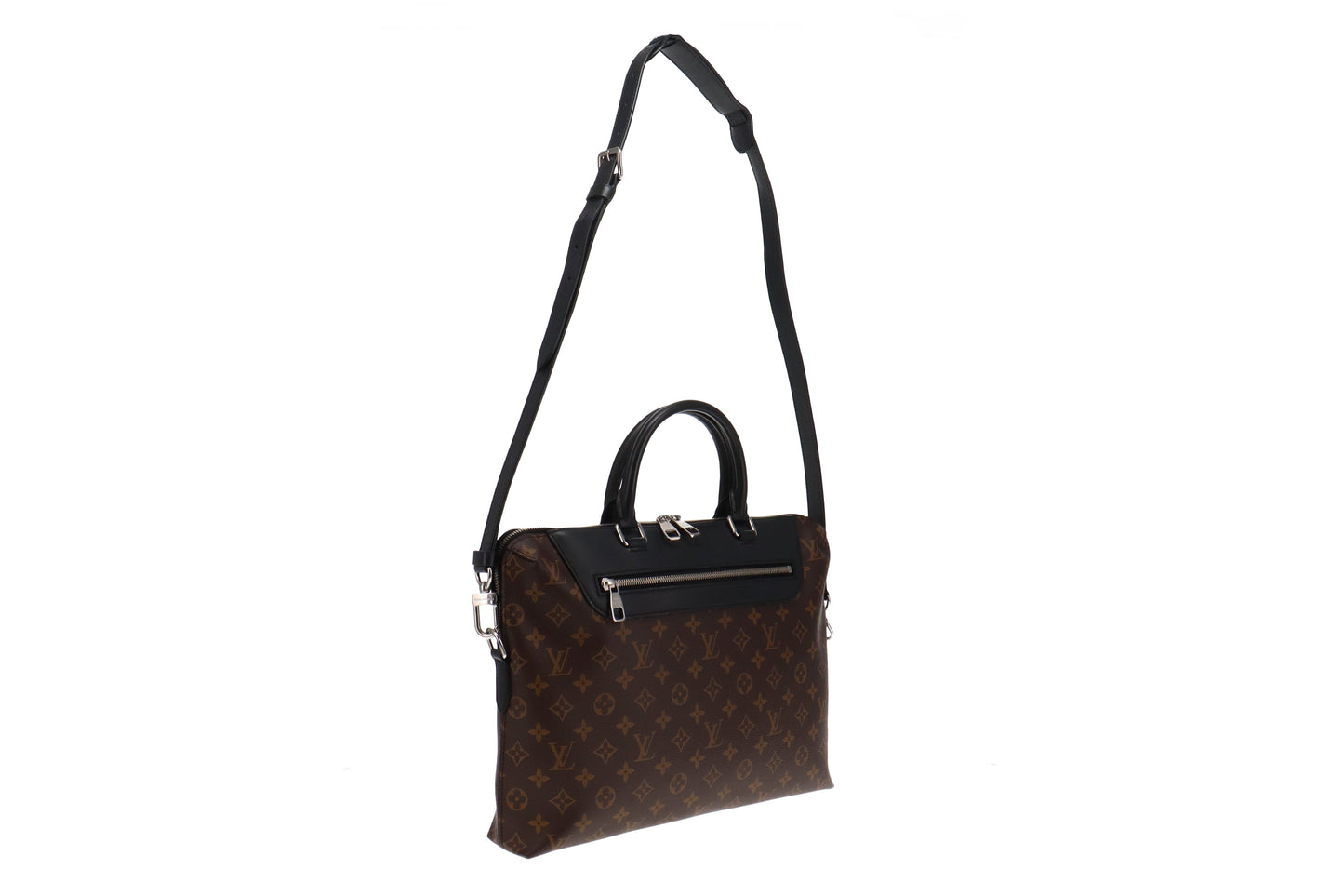 Louis Vuitton Monogram and Noir Leather Porte Documents Jour CA4108