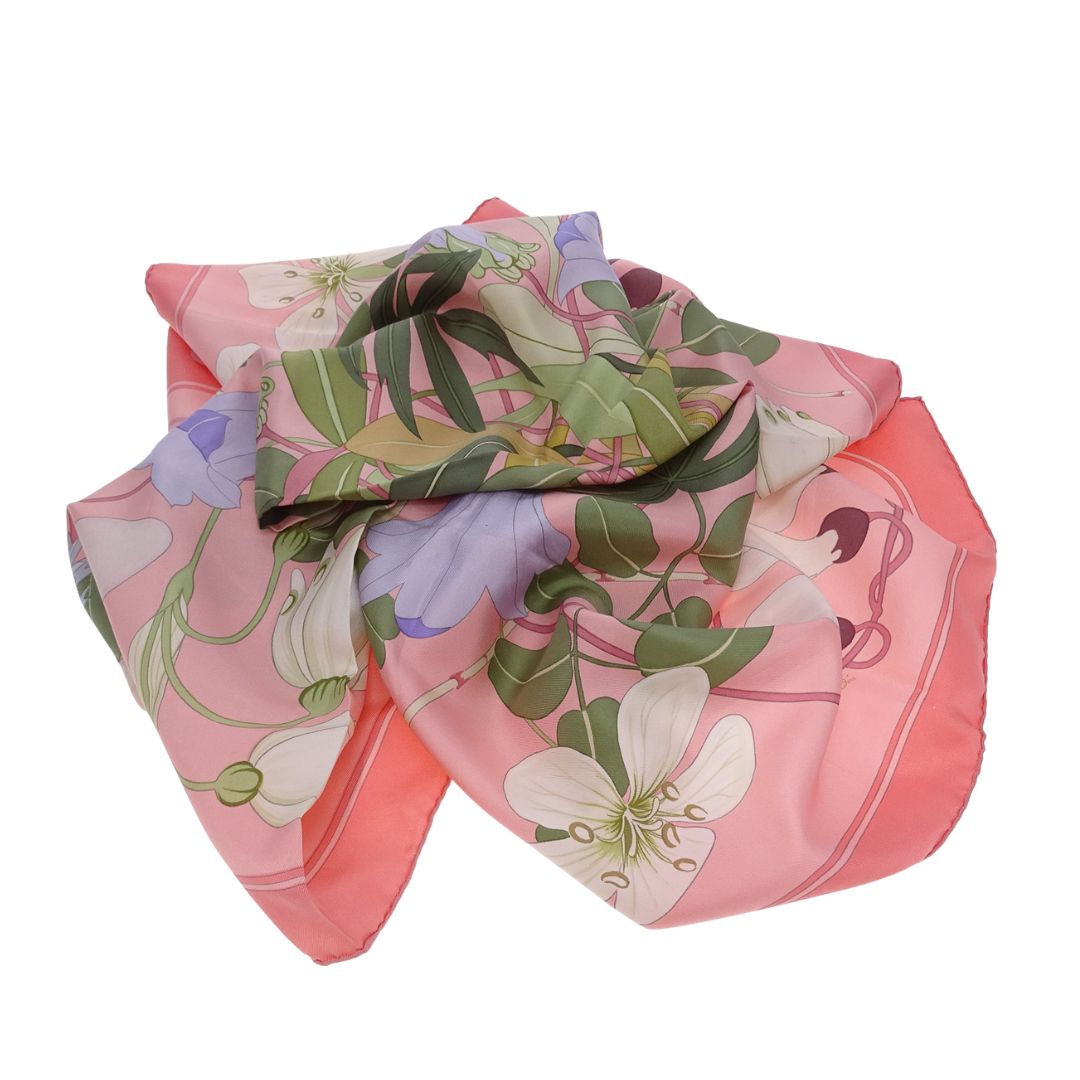 Hermes Flora Graeca Silk Scarf Pink 90cm