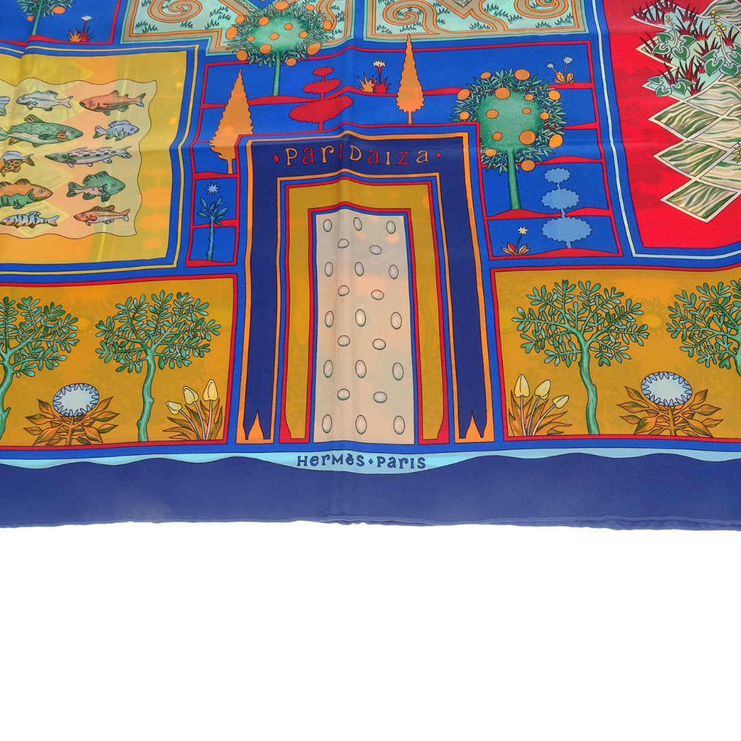 Hermes 100% Silk Paridaiza 90cm Scarf