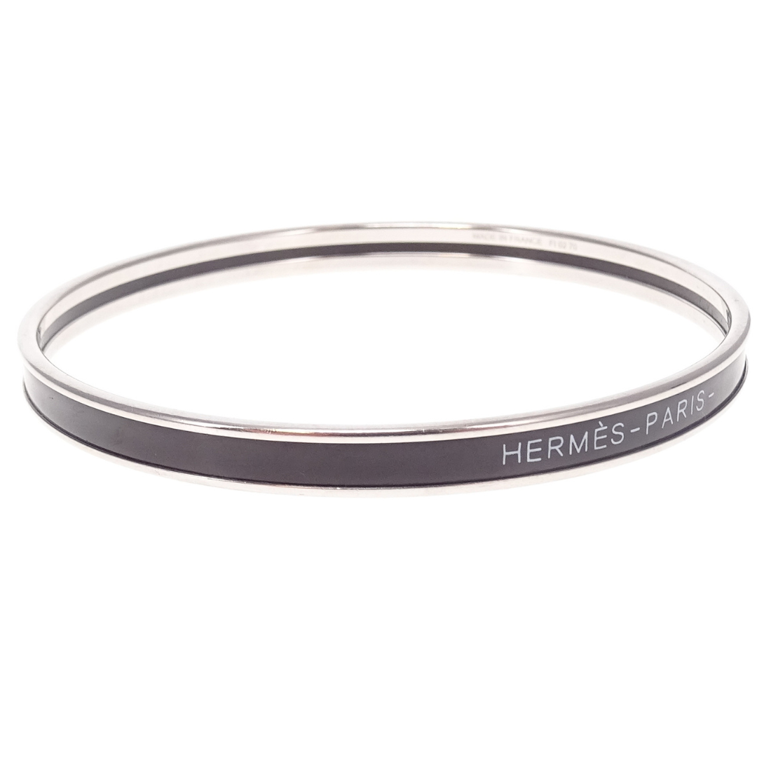 Hermes Uni Bangle Noir Logo 62mm (Small)