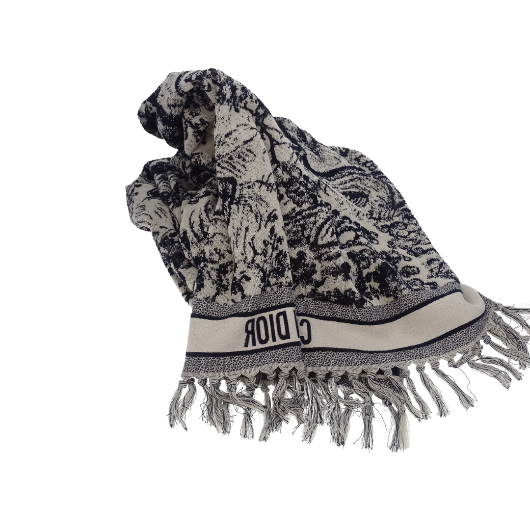 Dior 100% Cotton Toile De Jouy Sauvage Beach Towel