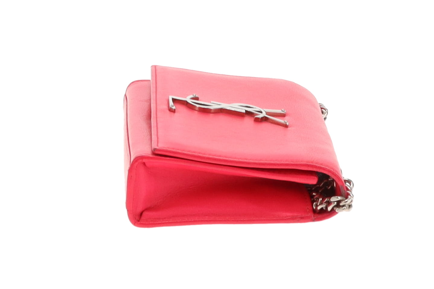 Saint Laurent Kate Hot Pink Leather SHW Mini Chain Bag