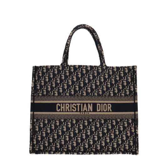 Dior Book Tote Navy Oblique Large