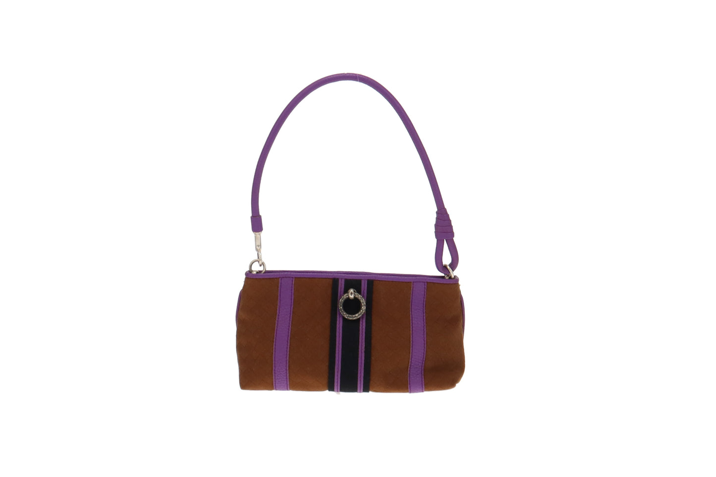 Bottega Veneta Brown Intrecciato Fabric Pochette