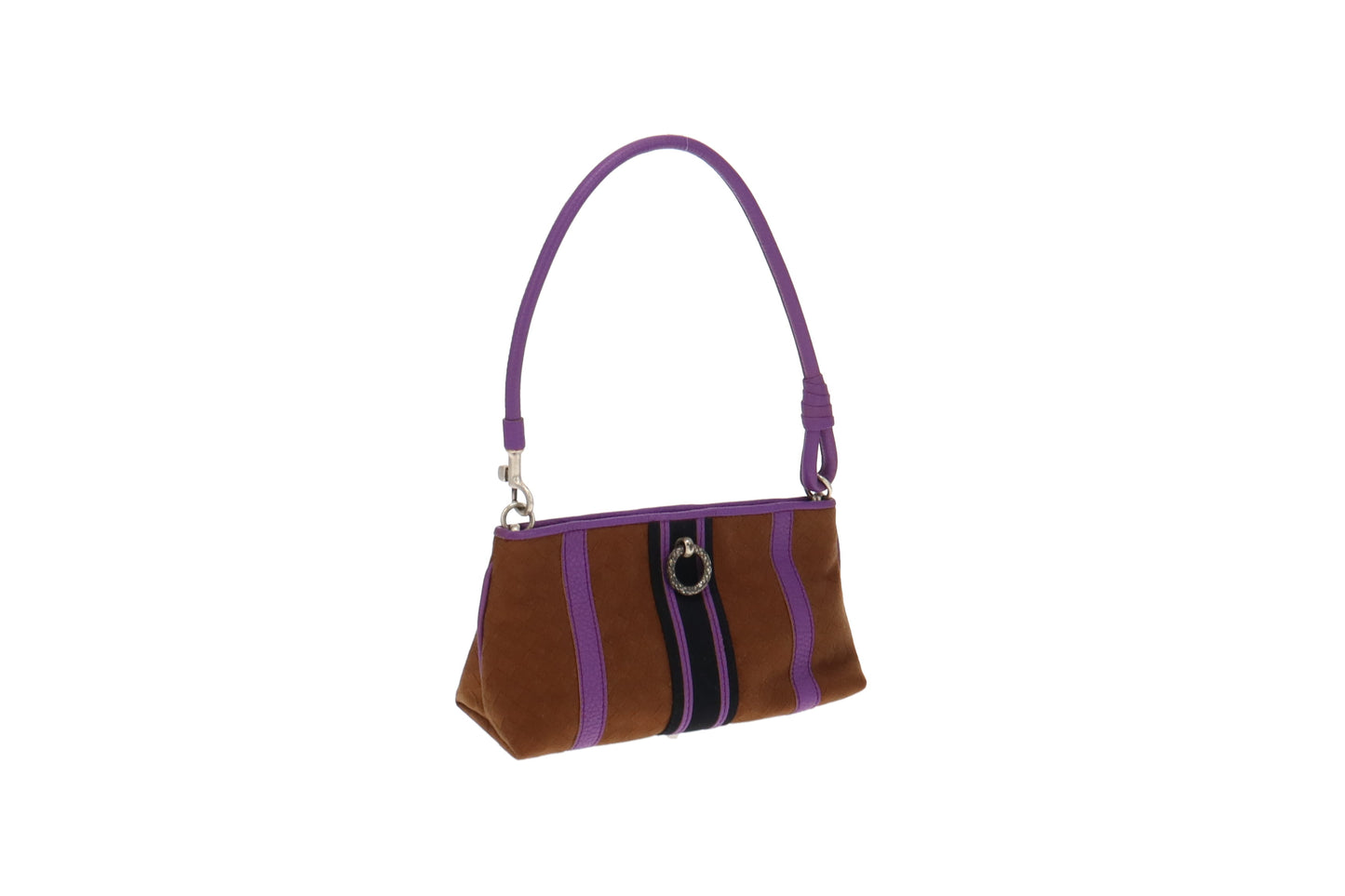 Bottega Veneta Brown Intrecciato Fabric Pochette