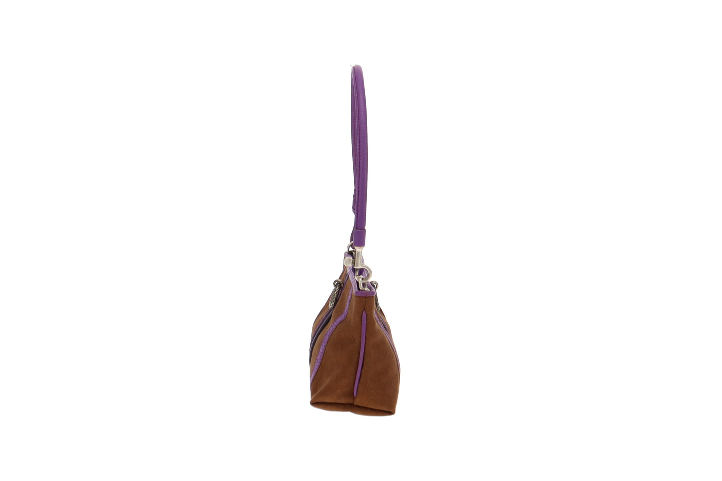 Bottega Veneta Brown Intrecciato Fabric Pochette