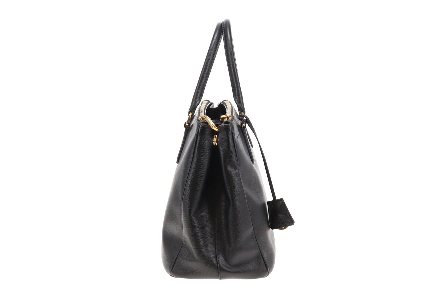 Prada Galleria Double Zip Large Black Saffiano