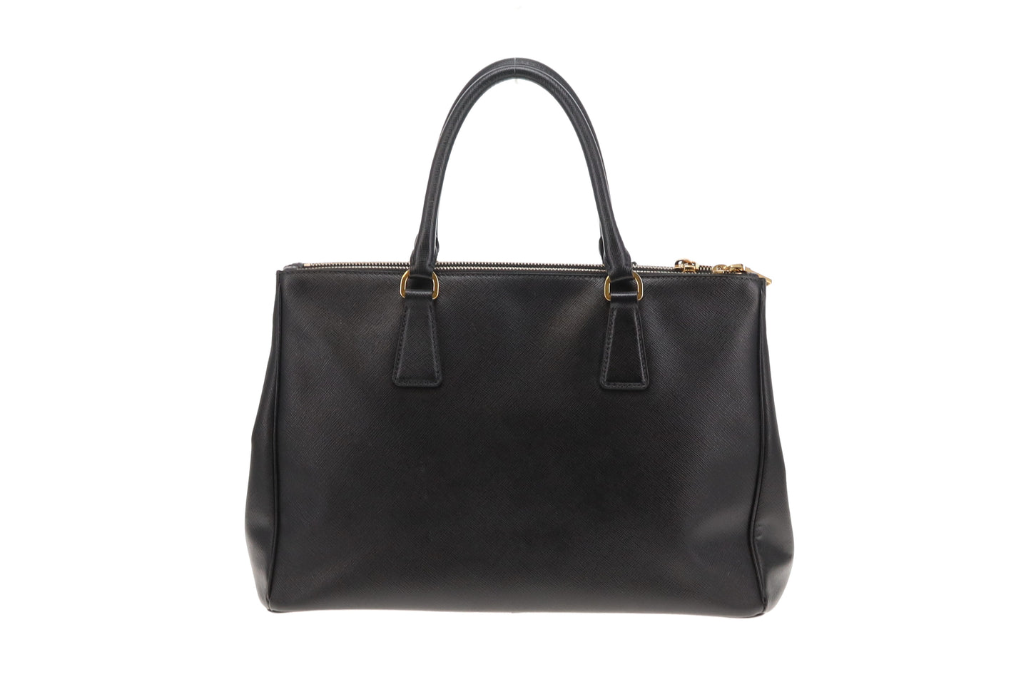 Prada Galleria Double Zip Large Black Saffiano