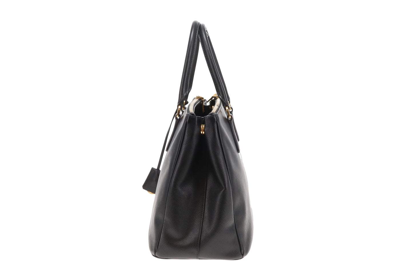 Prada Galleria Double Zip Large Black Saffiano