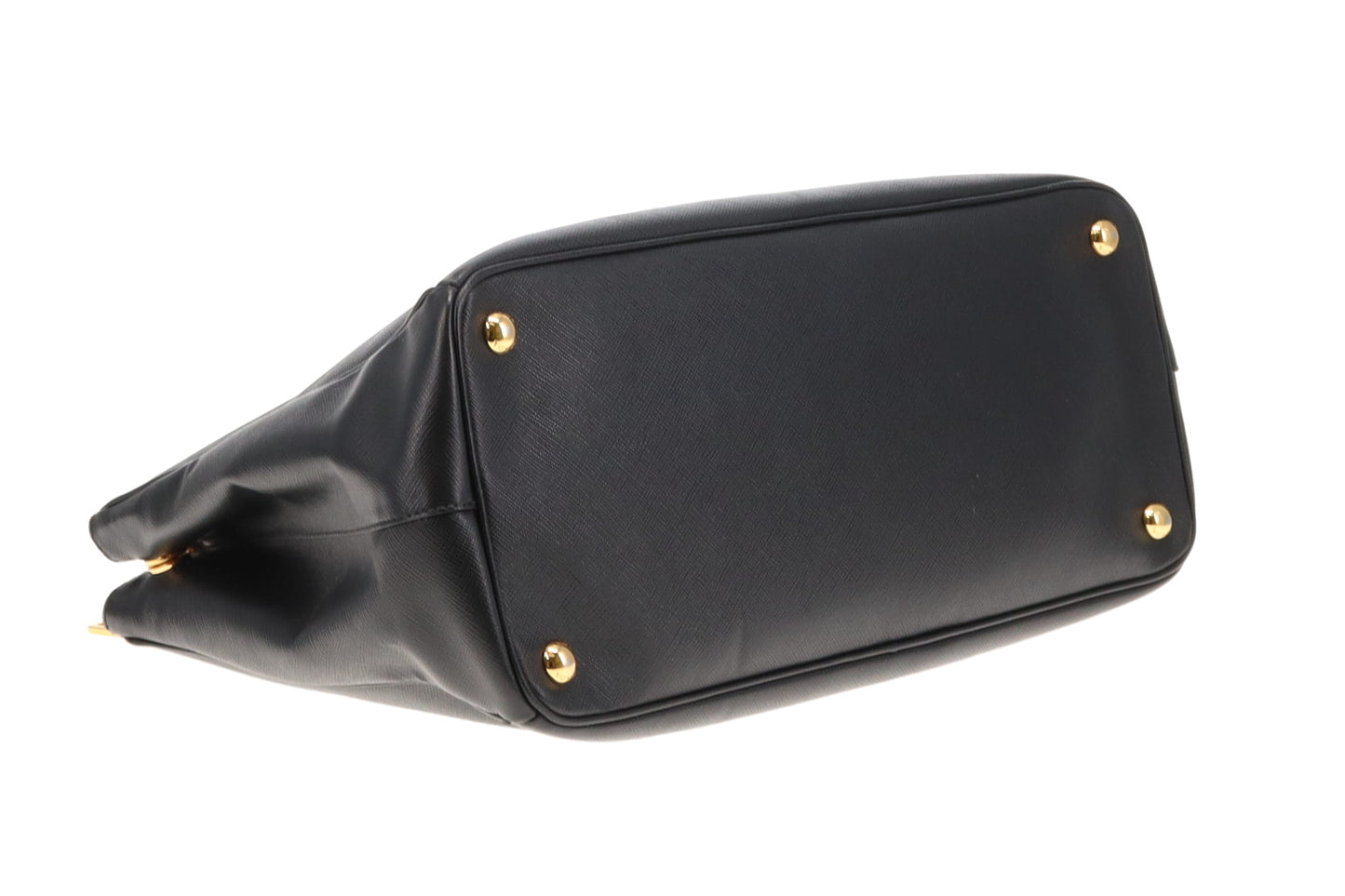 Prada Galleria Double Zip Large Black Saffiano