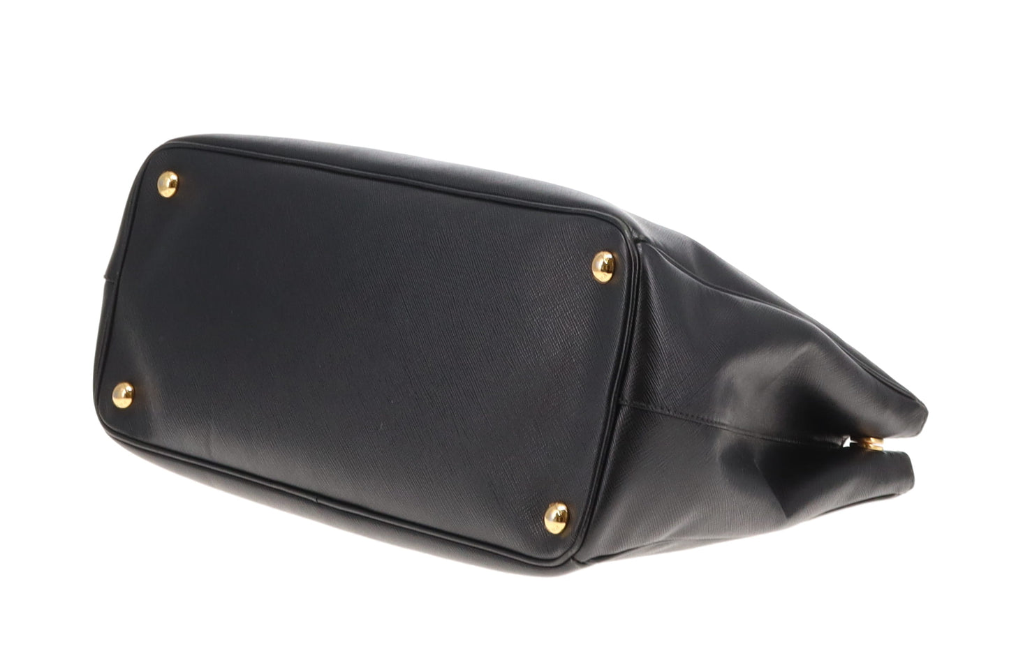 Prada Galleria Double Zip Large Black Saffiano