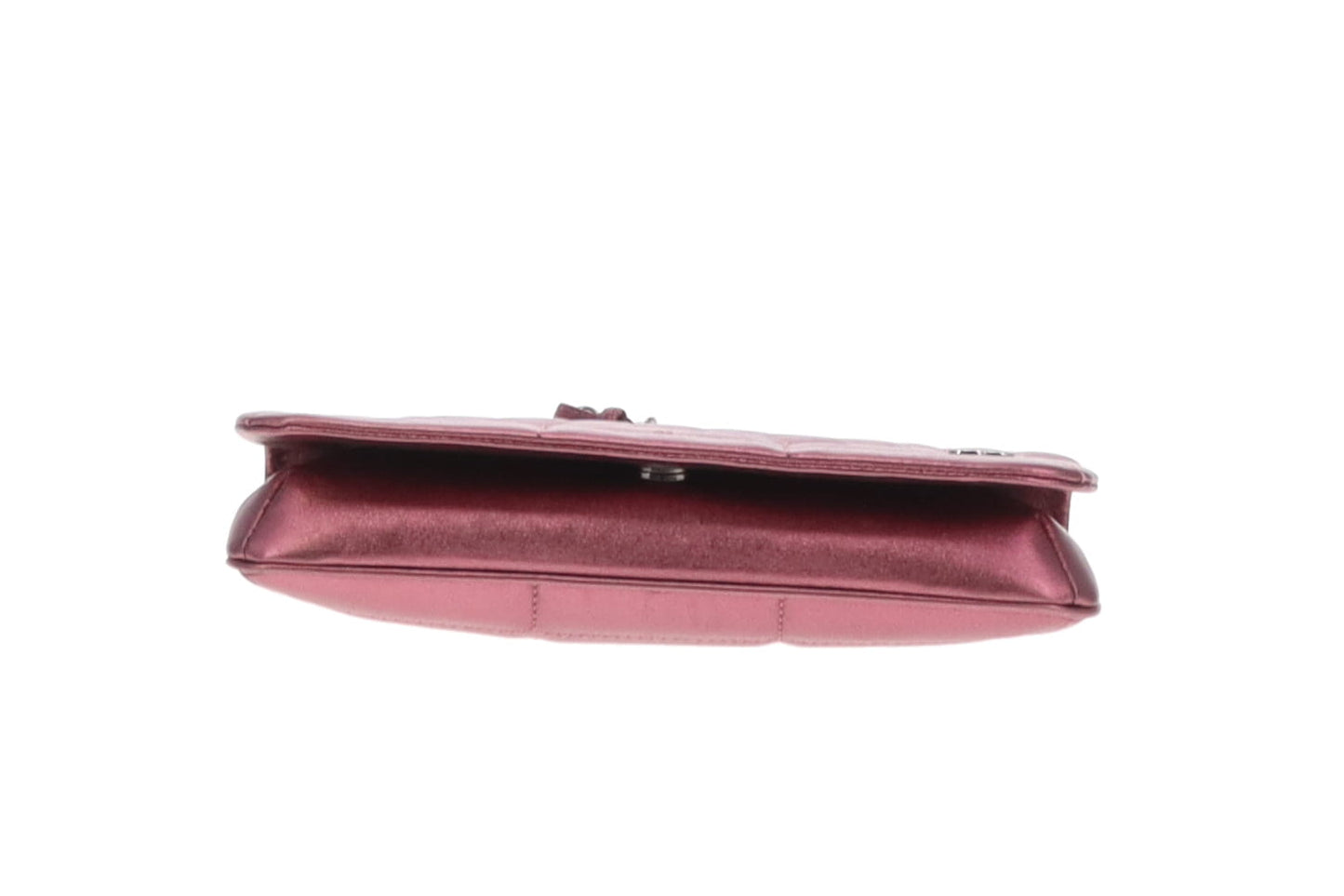 Chanel CC Quilted Pink Iridescent Calfskin Full Single Flap