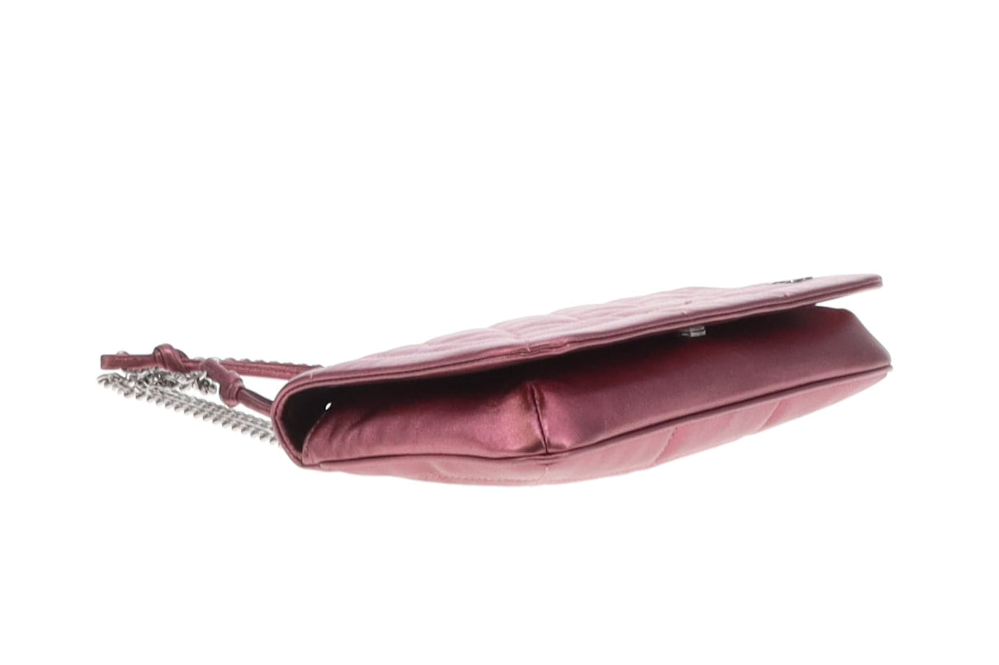 Chanel CC Quilted Pink Iridescent Calfskin Full Single Flap