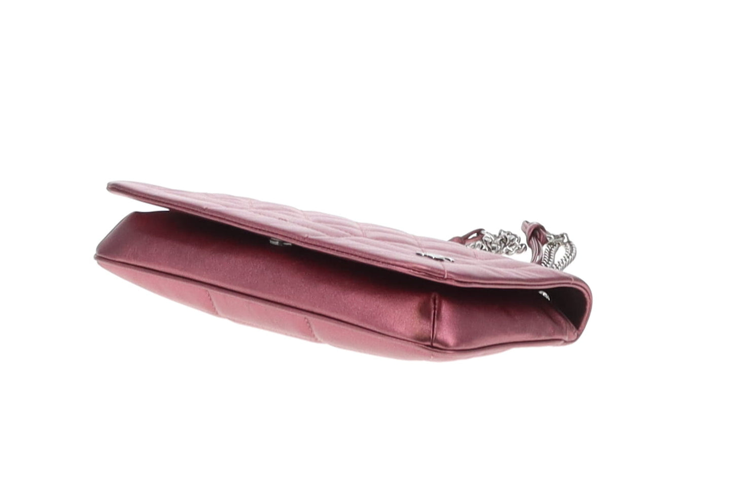 Chanel CC Quilted Pink Iridescent Calfskin Full Single Flap