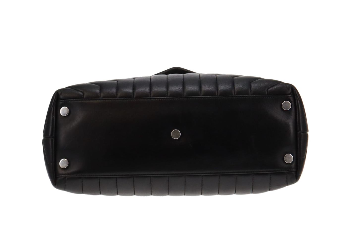 Saint Laurent Black Chevron Leather Large Loulou