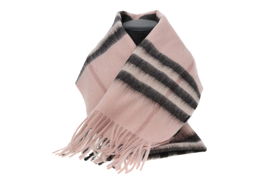 Burberry Cashmere Scarf Vintage Pink Check