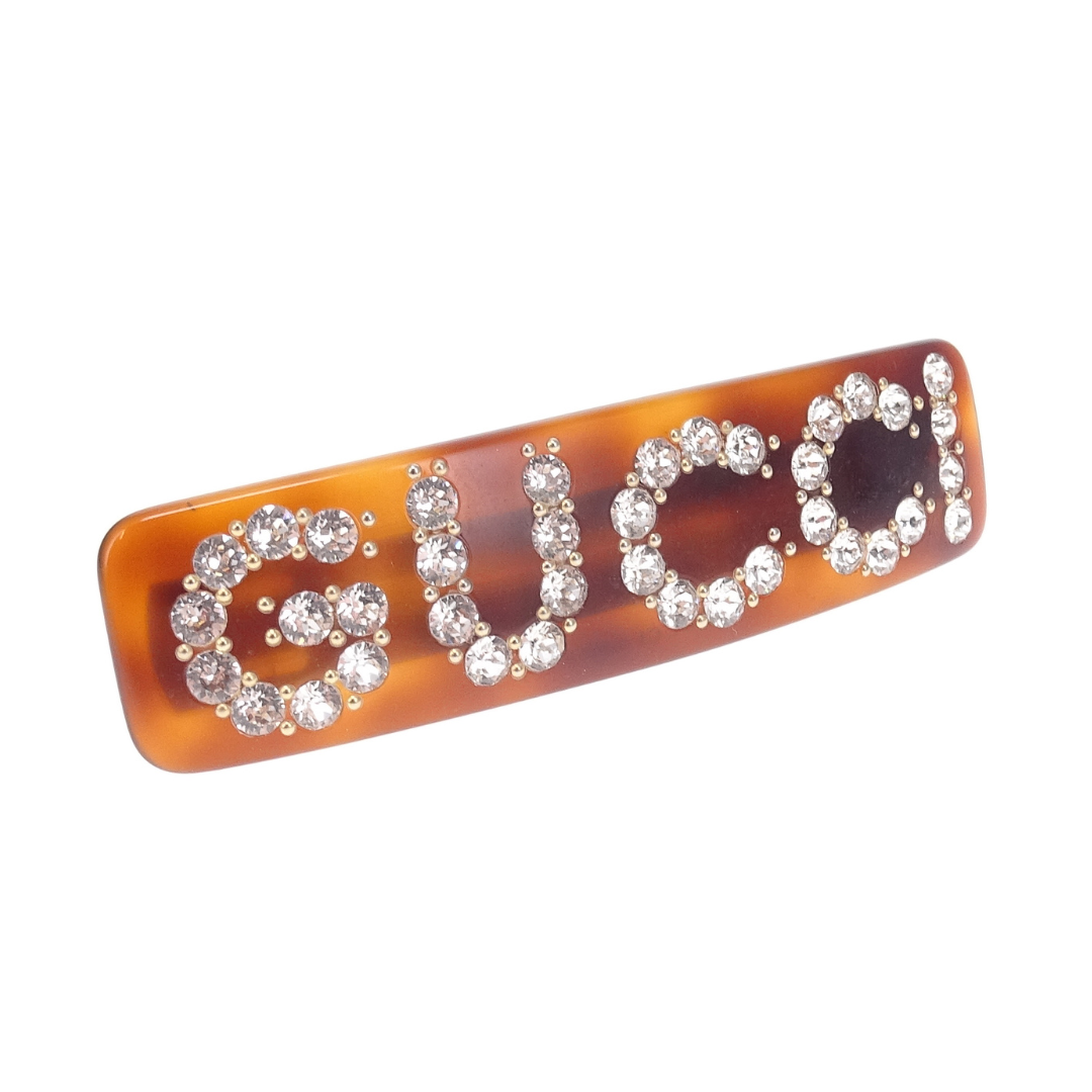 Gucci Crystal Logo Single Hair Clip