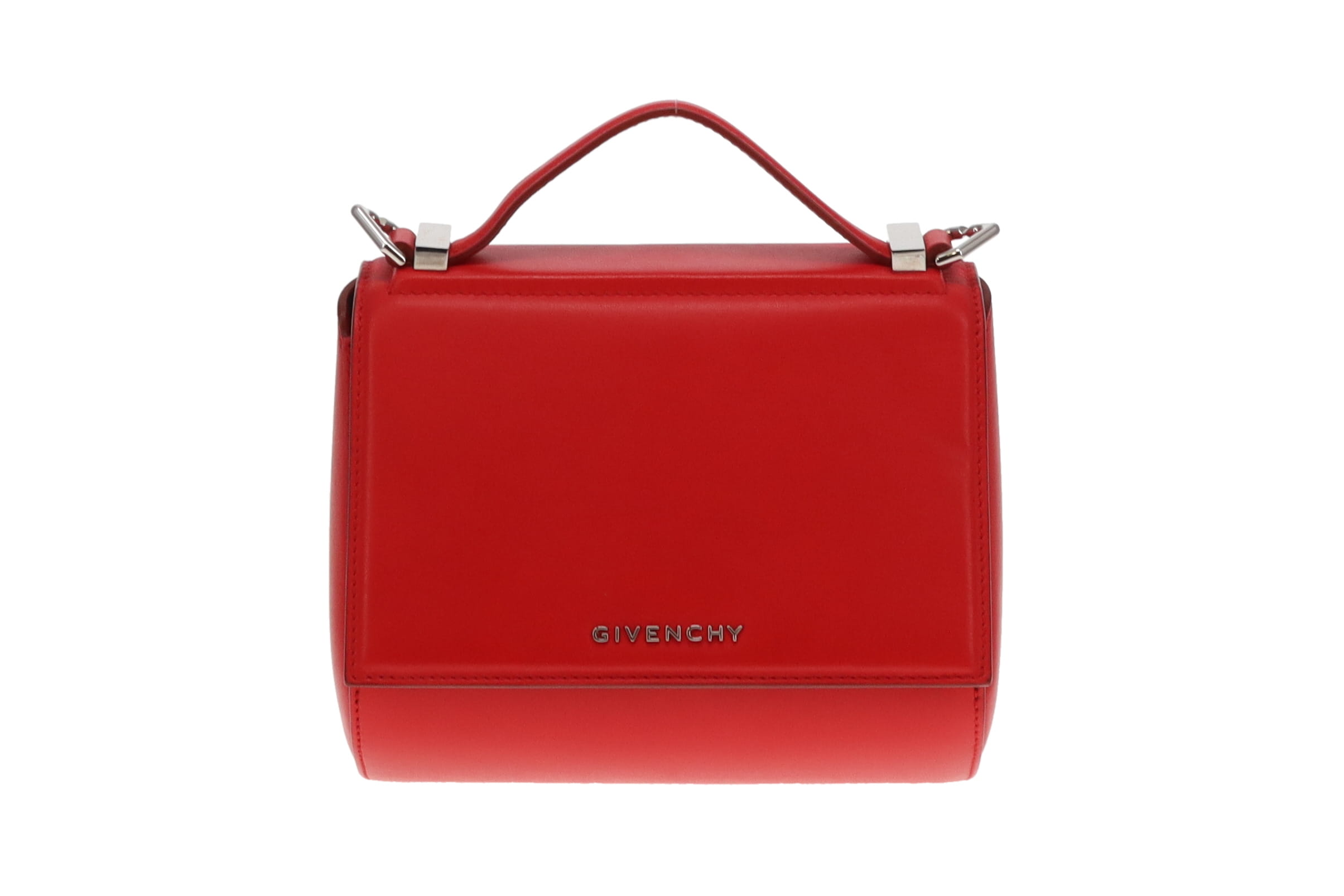 Red Small Pandora Bag Givenchy Pandora Mini Red Logo Strap