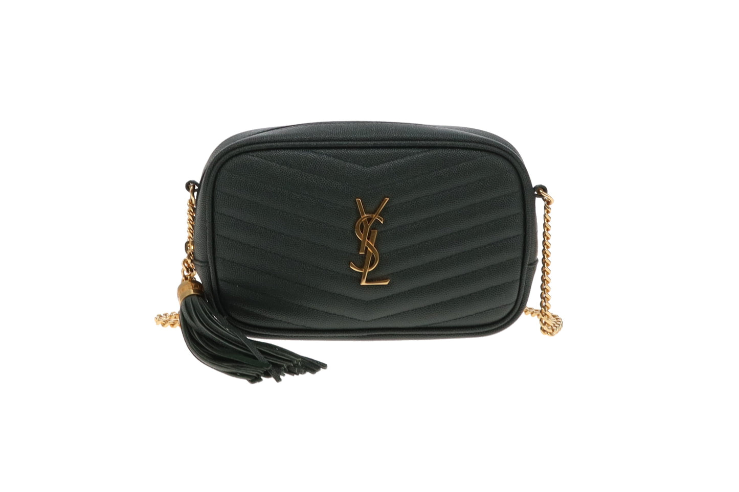 Saint Laurent Lou Mini Camera Bag Forest Green