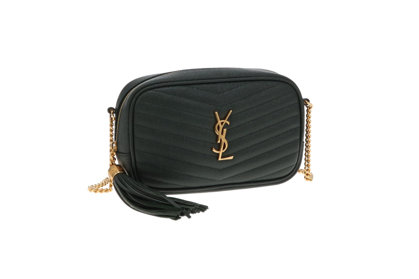 Saint Laurent Lou Mini Camera Bag Forest Green