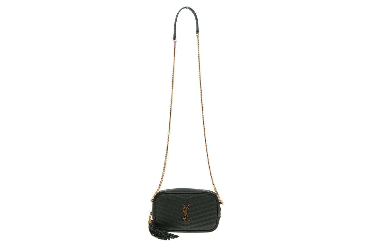 Saint Laurent Lou Mini Camera Bag Forest Green