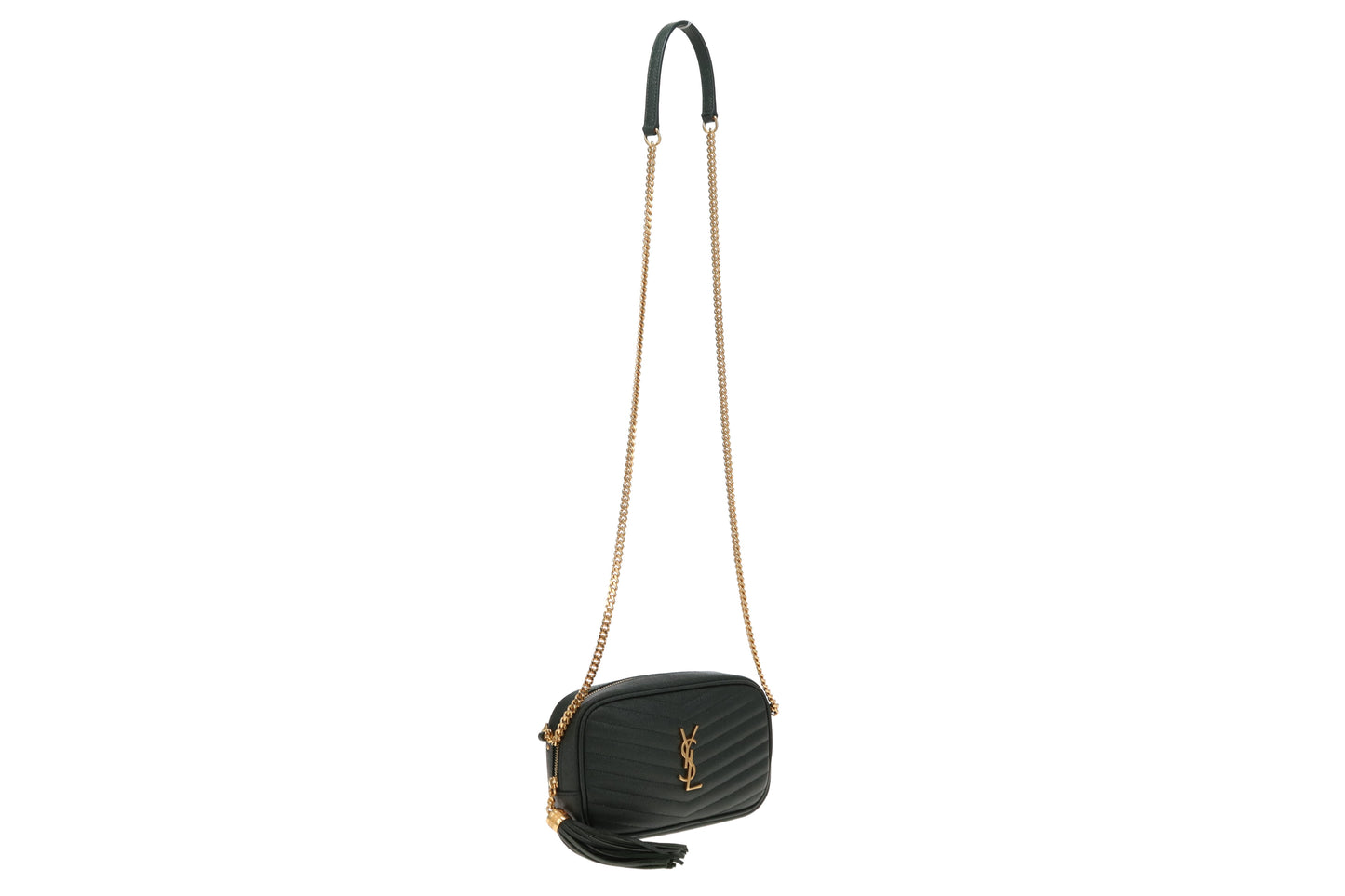 Saint Laurent Lou Mini Camera Bag Forest Green