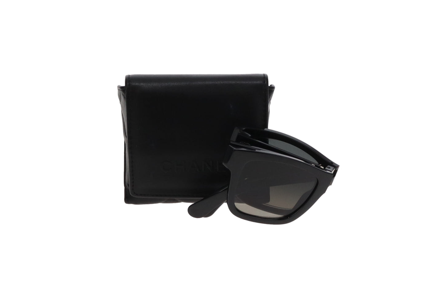 Chanel Folding Square Sunglasses 6053 With Square Leather Case