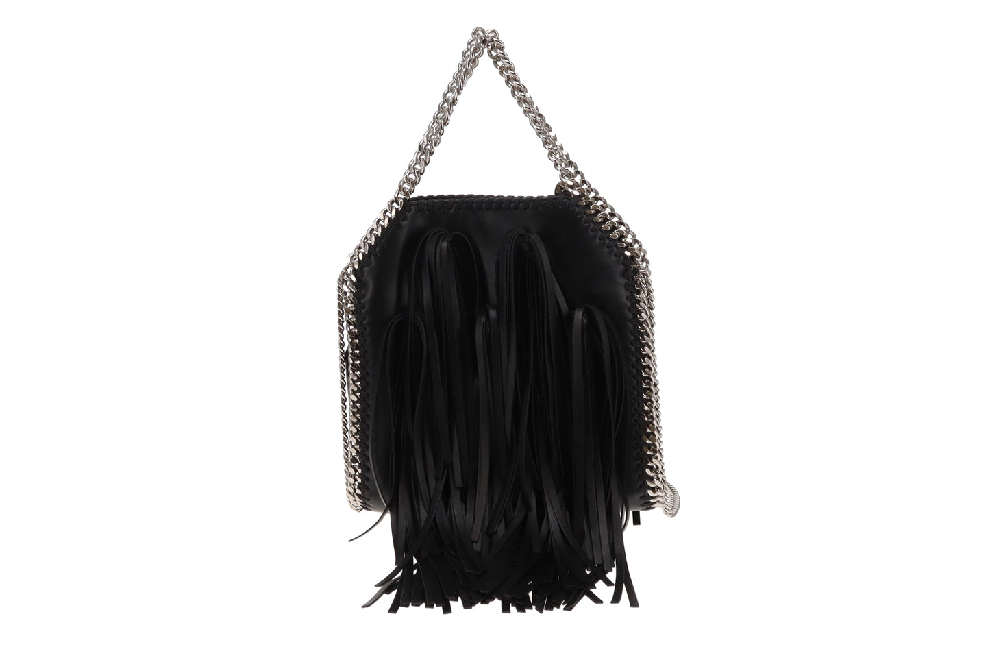 Stella McCartney Black Falabella Fringe Mini Tote