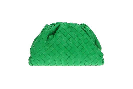 Bottega Veneta Parakeet Green Intrecciato Teen Pouch