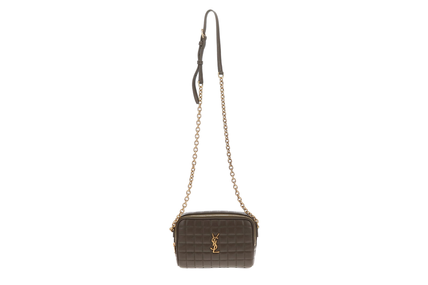 Saint Laurent Cassandre Mini Carre Camera Bag Light Musk Lambskin 2024