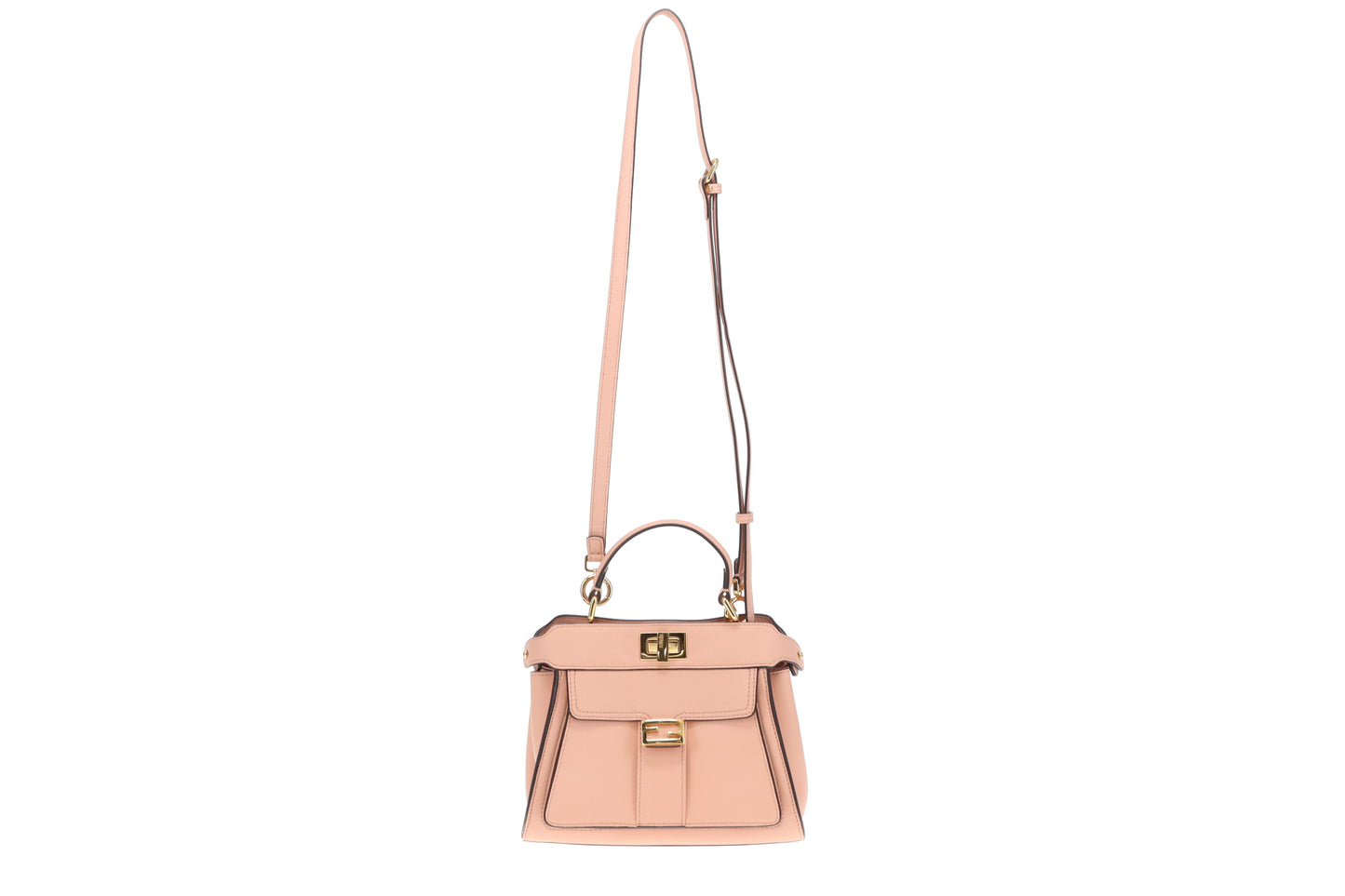 Fendi Peekaboo Mini Handle Bag With Strap Pink 2022