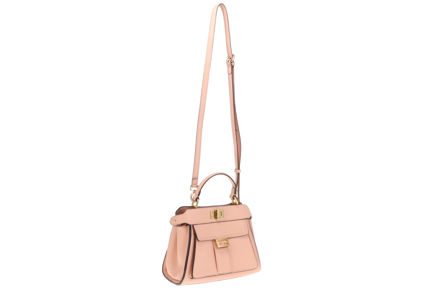 Fendi Peekaboo Mini Handle Bag With Strap Pink 2022