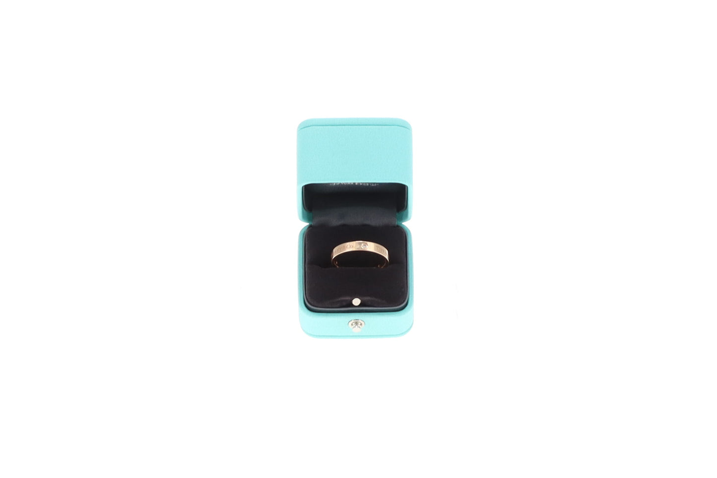 Tiffany & Co Logo Band Ring 18K Gold and Diamond size 64