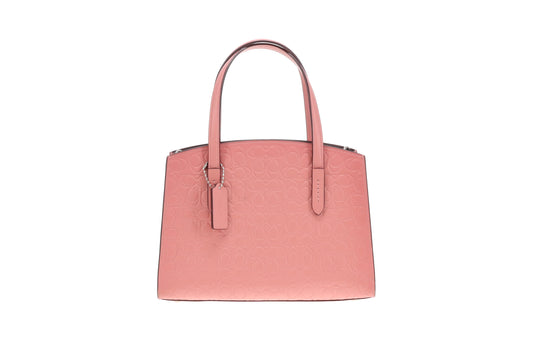 Coach Charlie Carryall 28 Pink Signature Leather