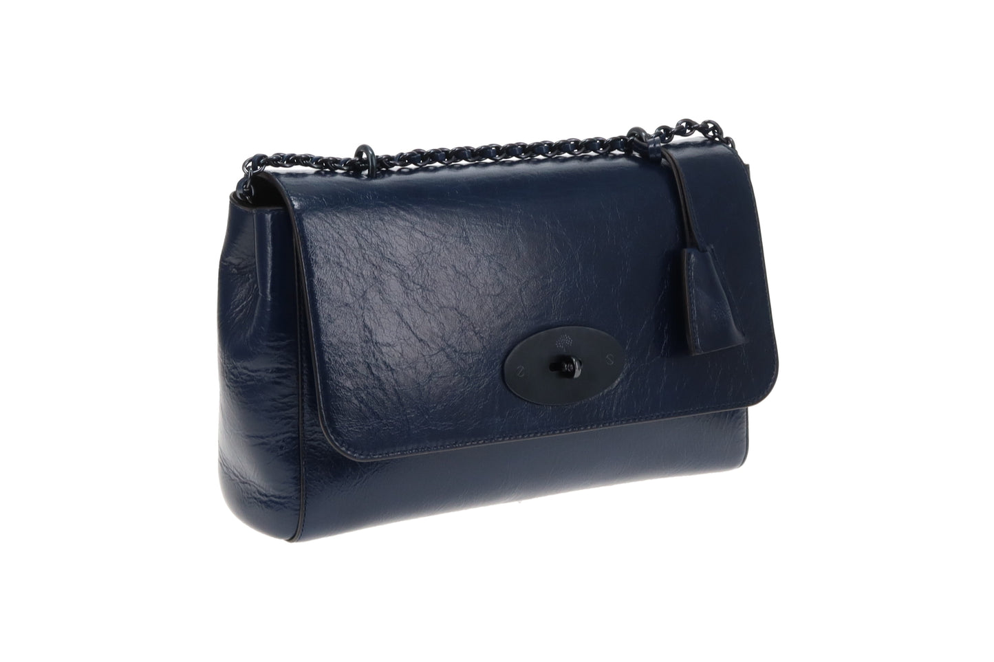 Mulberry Lily Smooth Glossy Leather Navy Medium