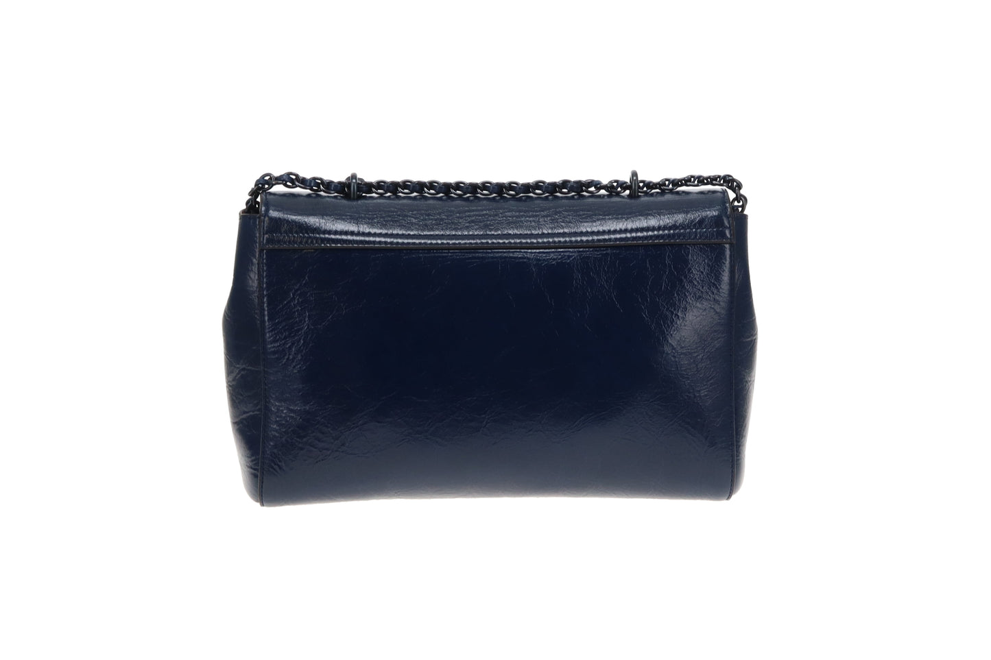 Mulberry Lily Smooth Glossy Leather Navy Medium