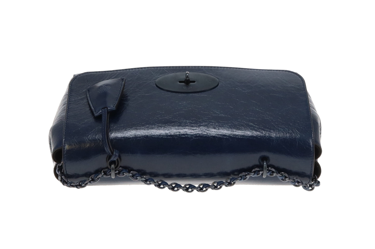 Mulberry Lily Smooth Glossy Leather Navy Medium