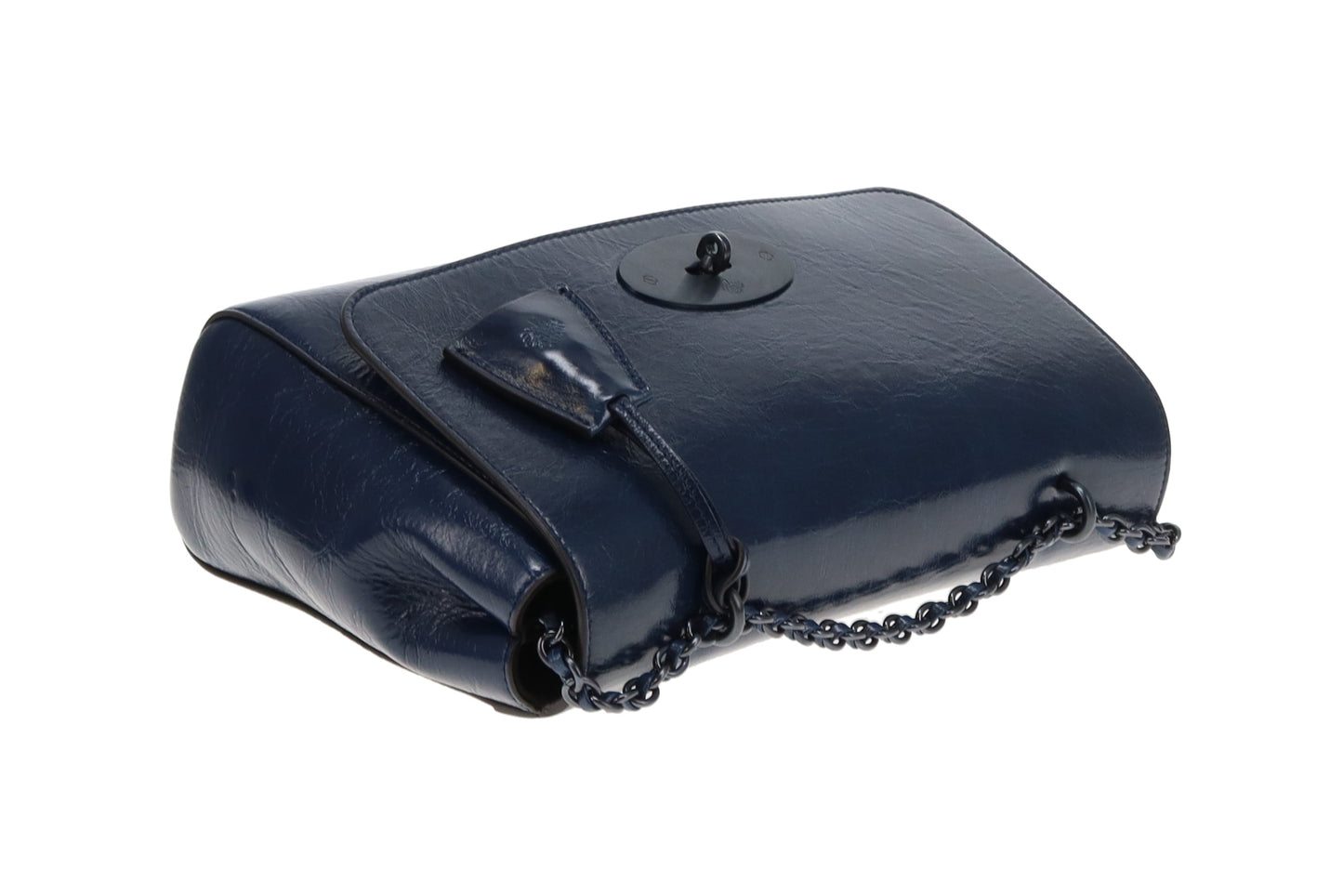 Mulberry Lily Smooth Glossy Leather Navy Medium