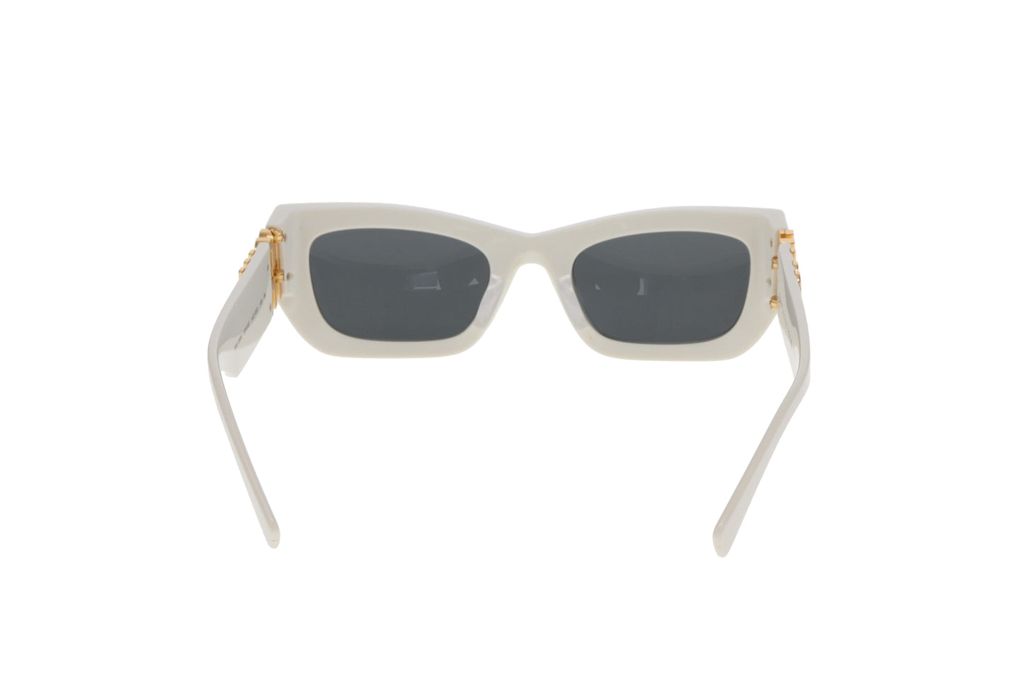 Miu Miu Monogram White Fram Slim Sunglasses