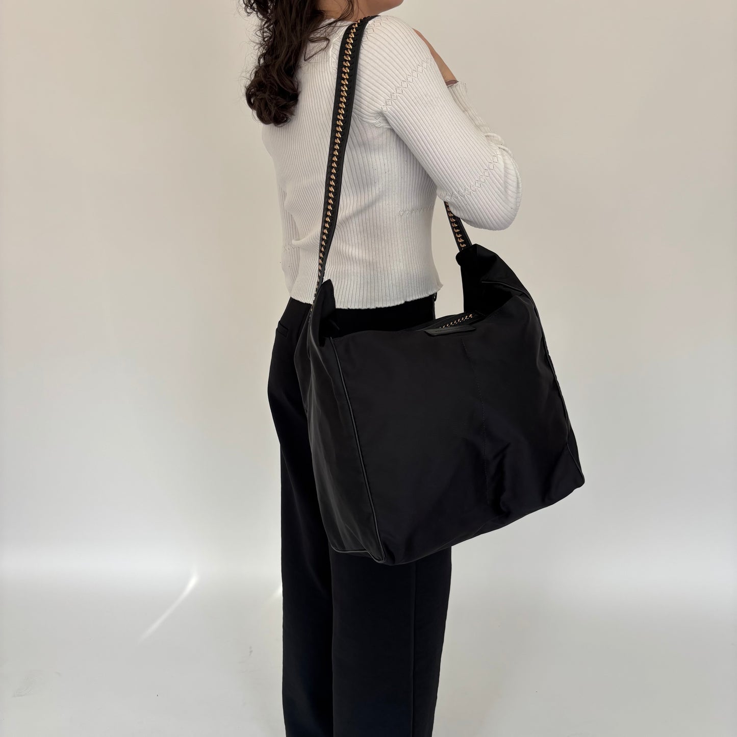 Stella McCartney Large Recycled Nylon Chain Link Tote