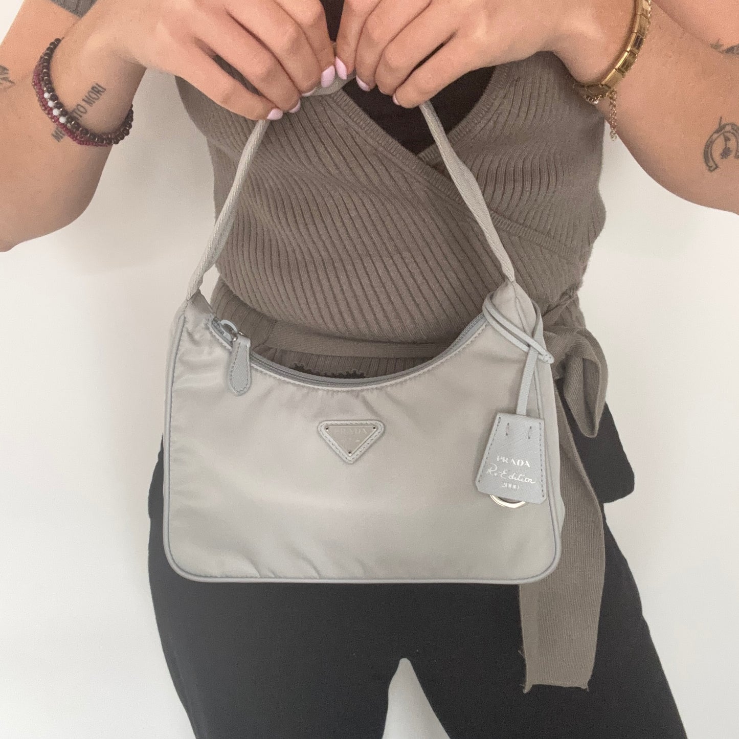 Prada Re-Edition 2000 Mini Bag Grey Re-Nylon