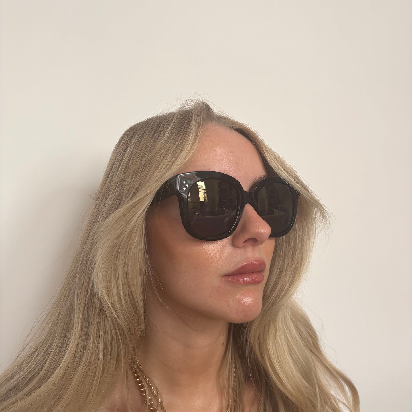 Celine D Frame Black Acetate Sunglasses CL40002U