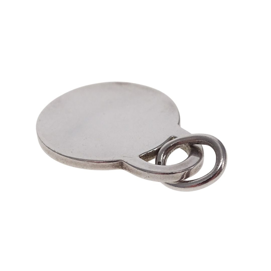 Tiffany & Co Round Plain Tag charm Sterling Silver
